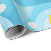 Papier Cadeau papier d'emballage de canard jaune caoutchouc (Coin rond)