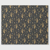 Papier Cadeau Papier d'emballage de cerf de Noël joyeux (Plat)