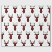 Papier Cadeau Papier d'emballage de cerfs communs de Noël de (Plat)
