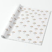 Papier Cadeau Papier d'emballage de champignon doux (Déroulé)