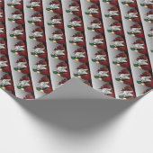 Papier Cadeau Papier d'emballage de chat de Noël (Coin)