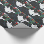 Papier Cadeau Papier d'emballage de chat de smoking de Noël (Coin)