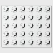 Papier Cadeau Papier d'emballage de chat drôle (Plat)