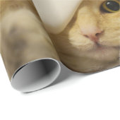Papier Cadeau Papier d'emballage de chat mignon de chat (Coin rond)