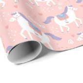 Papier Cadeau Papier d'emballage de cheval (Coin rond)