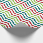 Papier Cadeau Papier d'emballage de Chevron de vacances (Coin)