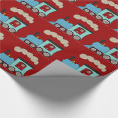 Papier Cadeau Papier d'emballage de Choo Choo de train de vapeur (Coin)