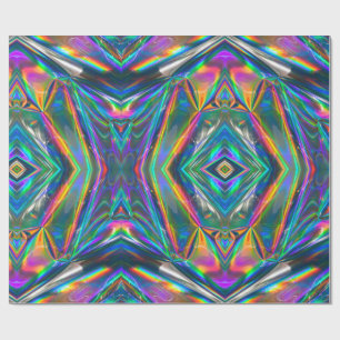 Papier Cadeau Papier d'emballage de chrome iridescent