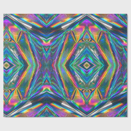 Papier Cadeau Papier d'emballage de chrome iridescent (Plat)
