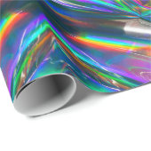 Papier Cadeau Papier d'emballage de chrome iridescent (Coin rond)
