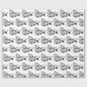 Papier Cadeau Papier d'emballage de clown mauvais (Plat)