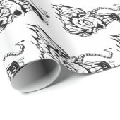 Papier Cadeau Papier d'emballage de clown mauvais (Coin rond)