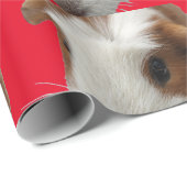 Papier Cadeau papier d'emballage de cobaye rouge (Coin rond)