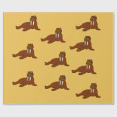 Papier Cadeau Papier d'emballage de conception de morse (Plat)