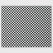 Papier Cadeau Papier d'emballage de contrôles noirs et blancs (Plat)
