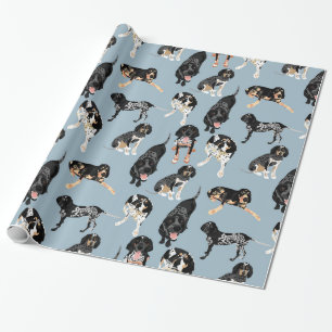 Papier Cadeau Papier d'emballage de Coonhound de Bluetick
