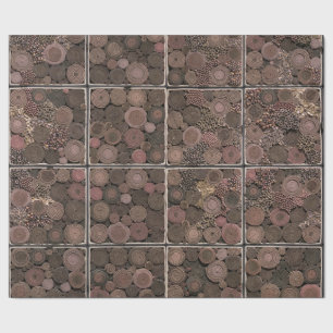 Papier Cadeau Papier d'emballage de corde enroulée abstraite