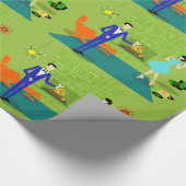 Papier Cadeau Papier d'emballage de couples modernes de la (Coin)