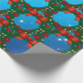 Papier Cadeau Papier d'emballage de couronne de Noël (76x152cm) (Coin)