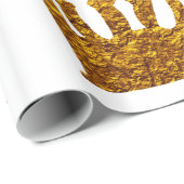 Papier Cadeau Papier d'emballage de couronne d'or (Coin rond)