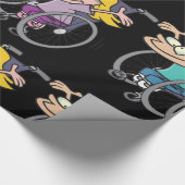 Papier Cadeau Papier d'emballage de course de fauteuil roulant (Coin)