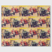 Papier Cadeau Papier d'emballage de course sur route (Plat)