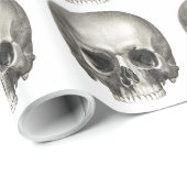 Papier Cadeau Papier d'emballage de crâne (Coin rond)