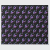 Papier Cadeau Papier d'emballage de crâne pourpre (Plat)