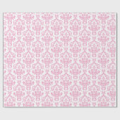 Papier Cadeau Papier d'emballage de damassé rose (Plat)