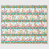 Papier Cadeau papier d'emballage de désert d'animaux de (Plat)