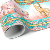 Papier Cadeau papier d'emballage de désert d'animaux de (Coin rond)