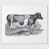 Papier Cadeau Papier d'emballage de deux vaches (Plat)