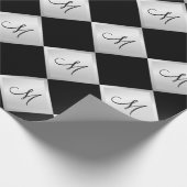 Papier Cadeau Papier d'emballage de diamant de monogramme (Coin)