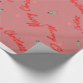 Papier Cadeau Papier d'emballage de Dino de Joyeux Noël (Coin)