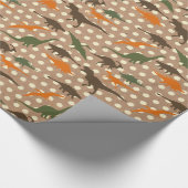 Papier Cadeau Papier d'emballage de dinosaure (Coin)
