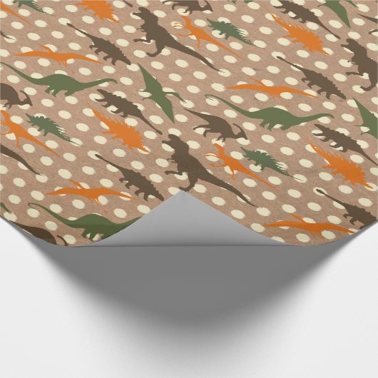 Papier Cadeau Papier d'emballage de dinosaure (Coin)
