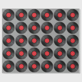 Papier Cadeau Papier d'emballage de disque vinyle (Plat)