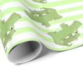 Papier Cadeau Papier d'emballage de douche d'alligator de maman (Coin rond)
