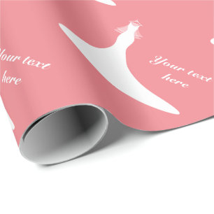 Papier Cadeau Papier d'emballage de douche nuptiale rose de