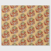 Papier Cadeau Papier d'emballage de dragon chinois (Plat)