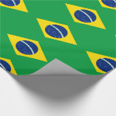 Papier Cadeau Papier d'emballage de drapeau brésilien (Coin)