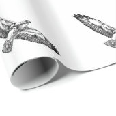 Papier Cadeau Papier d'emballage de faucons (Coin rond)