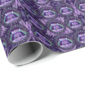 Papier Cadeau Papier d'emballage de fée de pluie violet (Coin rond)