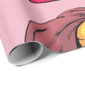 Papier Cadeau Papier d'emballage de femme étrange (Coin rond)