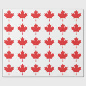 Papier Cadeau Papier d'emballage de feuille d'érable canadien -  (Plat)