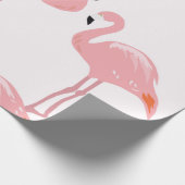 Papier Cadeau Papier d'emballage de Flamant rose (Coin)