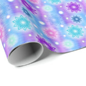 Papier Cadeau papier d'emballage de fleurs de neige (Coin rond)