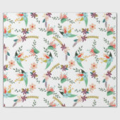 Papier Cadeau papier d'emballage de fleurs de printemps (Plat)