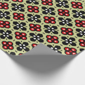Papier Cadeau papier d'emballage de fleurs géométriques (Coin)