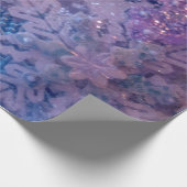 Papier Cadeau Papier d'emballage de flocon de neige pourpre (Coin)